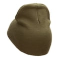 thumbnail image 2 of Let's Bike Embroidered Acrylic Short Beanie - Olive OSFM, 2 of 5