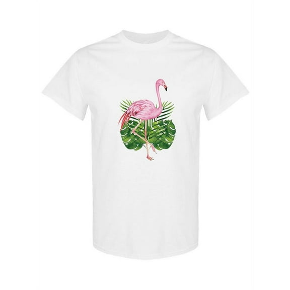Flamingo And Leaves T-Shirt Women -SPIdeals Designs, Female XX-Large
