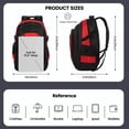 thumbnail image 4 of New York Xpress 25L Lightweight Travel Backpack Water-Resistant Casual Daypack for School, Travel, and Outdoor Activities,Red,8160, 4 of 7