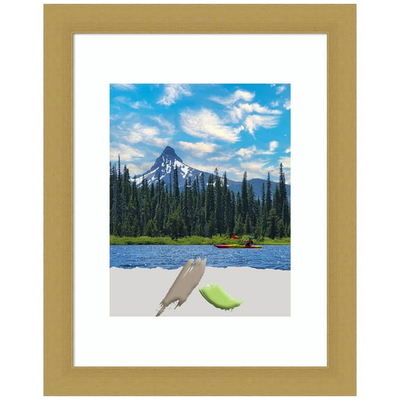 Grace Brushed Gold Narrow Picture Frame, Photo Frame, Art Frame