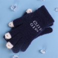 thumbnail image 1 of Guantes de pantalla táctil de lana a prueba de frío con forro polar cálido y grueso con dedos abiertos para mujer de invierno, 1 of 4