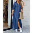 thumbnail image 1 of Robe d'Été pour Femmes Printemps/été Mode Sexy Chemise Maxi Robe Femmes, 1 of 4