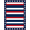 Red White Blue, Pattern 15, variant on ODIKA 8'x10' Washable Area Rug Durable, Non-Slip Door Striped Motif Border Independence Welcome July Patriotic Refined Structured for Living Room, Under Sectional, Family