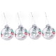 thumbnail image 1 of Adornos de bolas de Navidad Ticfox 4 Uds inastillables para árbol de Navidad patrón de copos de nieve, 1 of 14