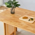 thumbnail image 6 of 59" Solid Wood Dining Table Set for 6, Farmhouse Retro Style, 6 of 13