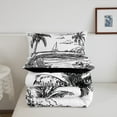 thumbnail image 5 of Erosebridal Palm Tree Comforter Sets,Black White Comforters & Duvets,Ocean Beach Decor,Reversible,Breathable,2pcs, 5 of 8