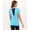 Pacific Blue, variant on Boxercraft BW2405 Ladies Bella Crossback Tee-Oxford Heather-XS