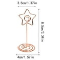 thumbnail image 1 of Ruiboury 10 Pieces Table Number Stand Round Shape Metal Convenient Card Holder Centerpieces Paper Clamp Wedding Decoration Tabletop Decor Star rose gold, 1 of 5