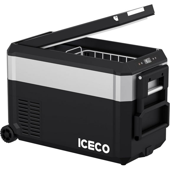 ICECO JP40 Pro 12 Volt Car Refrigerator, Portable Fridge Freezer Powered by SECOP, 12V refrigerator for Car & Home, -4℉～68℉, DC 12/24V, AC 110/240V, Multi-directional Lid