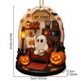 thumbnail image 6 of OIUR Halloween Ghost Ornament Acrylic Ghost-Themed Reading Cooking Painting Ornament Tree Hanging Decoration for Indoor Home Decor, 6 of 7