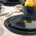 thumbnail image 4 of Stone Lain Ensemble de Vaisselle Moderne en Grès de 12 Pcs Assiettes, Bols, Bleu Foncé, 4 of 7