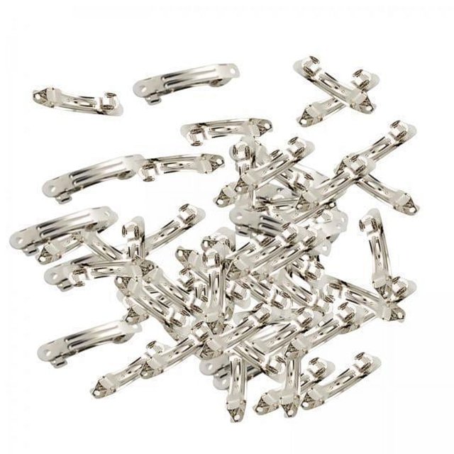 Bunblic 5-6pack Pack of Metal French Barrette Hair Clips for Crafts Bows 4cm 6 Pcs