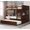 Walnut, variant on Solid Pine Full Over Full Bunk Bed with Trundle / High - Quality, Can Be Split / Family Home, Sleepover Event