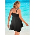 thumbnail image 2 of Swim 365 Women's Plus Size Longer-Length Handkerchief Hem Tankini Top, 2 of 6