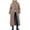 Brown, variant on Women's Loose Button Pocket Cable Knitted Mid-length Coat Brown XL