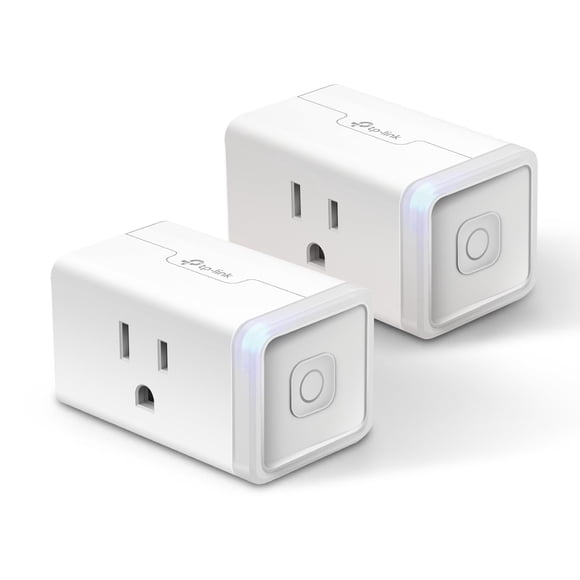 Kasa Smart Plug Mini 15A, Apple HomeKit Supported, Smart Outlet Works with Siri, Alexa & Google Home, UL Certified, App Control, Scheduling, Timer, 2