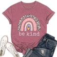 thumbnail image 2 of QHWAUAKFBN T Shirts For Women Trendy Loose Fit Print Crew Neck Organic Cotton Short Sleeve Tee Tshirts Top, 2 of 4