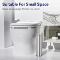 thumbnail image 5 of Extended Handle Splash Proof Toilet Brush And Plunger Set Stainless Steel For Bathroom RV Clean, 5 of 11