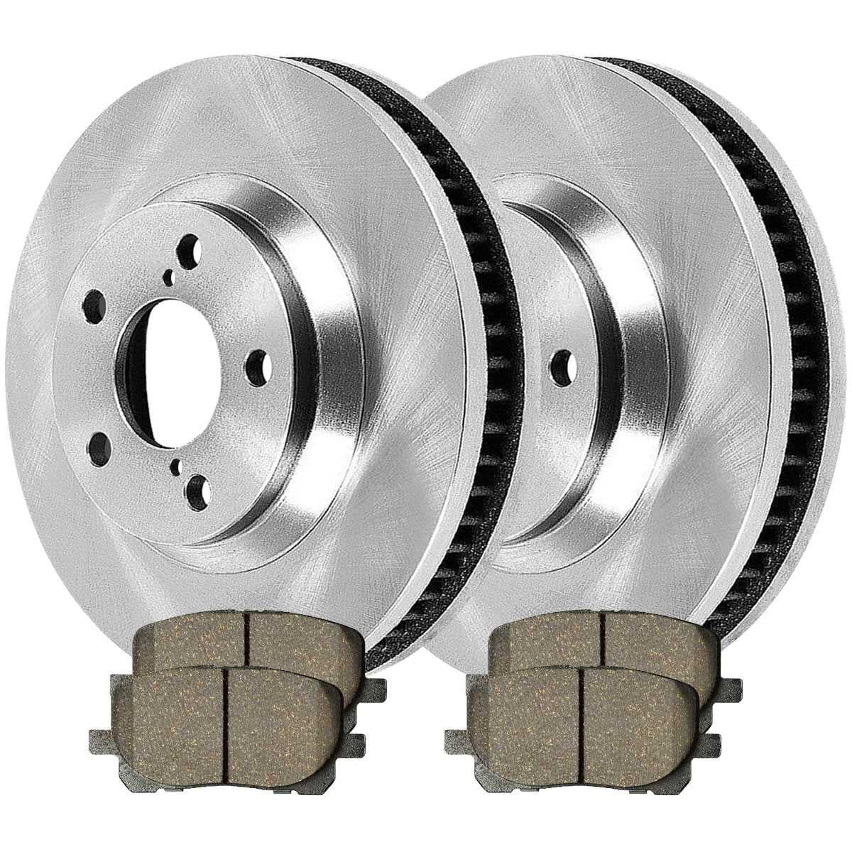 Front Rotors And Ceramic Pads For 2003 2004 2005 2006 2007 2008 COROLLA VIBE 