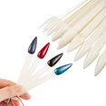 thumbnail image 3 of Nail Swatch Sticks Kit,4 Set of 160 Pieces Black Nail Swatch Sticks with Ring, False Nail Sample Sticks,Professional Nail Art Polish Practice Display Tips for Nail Salon and Home Practice, 3 of 5