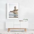 thumbnail image 2 of HB Pier 02 - Huntington Beach California Photography Ocean Beach Sunset Coast Waves Architecture White Framed Wall Art Print 24 x 36 inches, 2 of 3