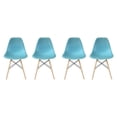 thumbnail image 1 of Eiffel Chair for Adults Set 4  Ocean Blue  with Wood Legs, 1 of 1