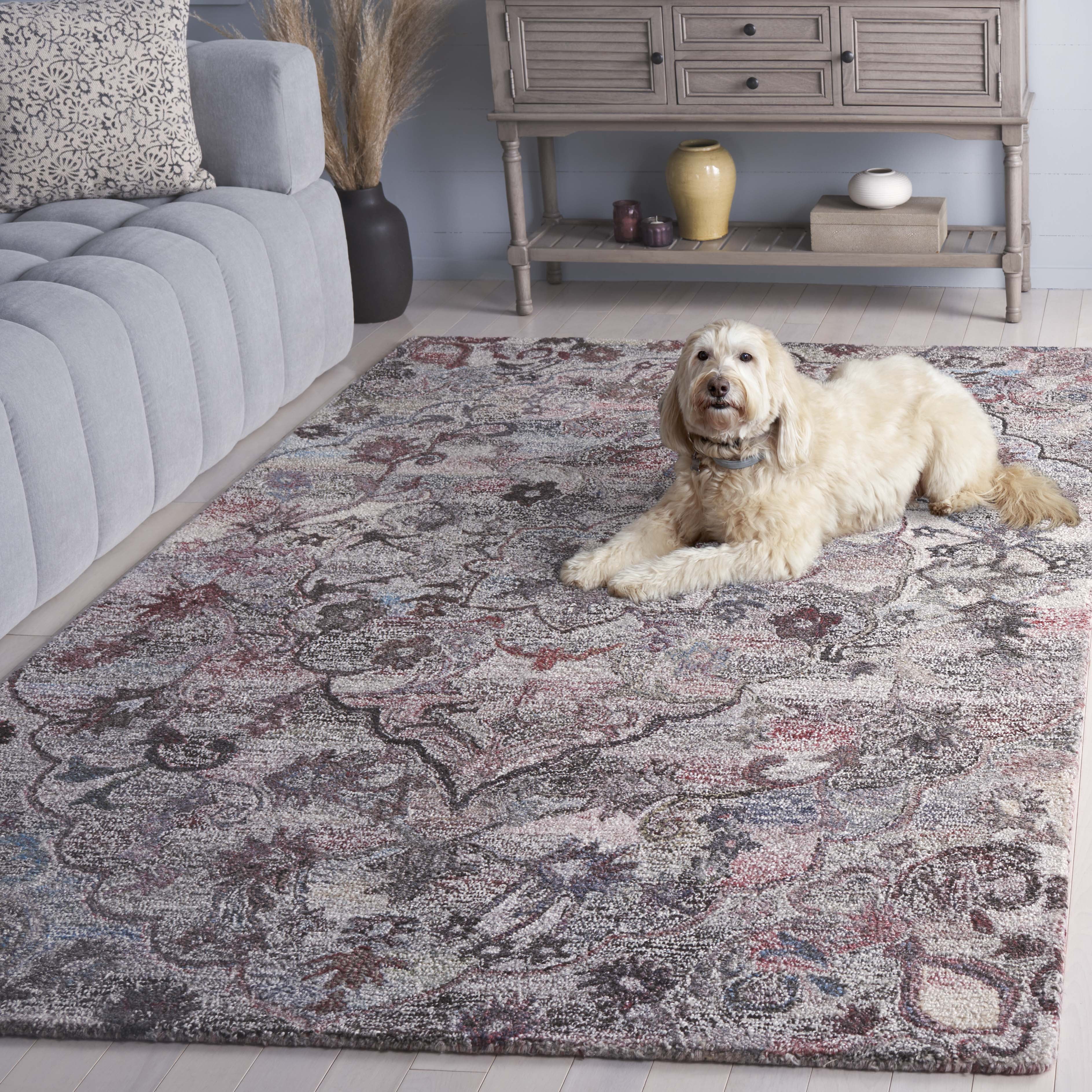 SAFAVIEH Anatolia Jerred Medallion Area Rug, Brown/Pink, 6' x 9'