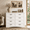 white-8drawers, variant on 8-Drawer Dresser with Metal Handles, White Wood Storage Cabinet, Large Capacity Organizer for Bedroom, Kids Room, Living Room, Entryway, Hallway, Chest of Drawers with Anti-Tip Safe, Easy Assembly