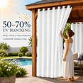 thumbnail image 4 of Lapalife Outdoor Curtains for Patio Waterproof 71 x 96 in Windproof Grommet & Back Tab Thermal Insulated Keep Privacy for Yard Porch, 1 Panel, 4 of 8