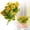 Yellow, variant on 1 Bundles Artificial Flower, Fake Violets Eucalyptus Flowers, Artificial Plants Plastic Flowers for Spring Summer Decor, UV Resistant Artificial Flowers for Garden Porch Patio Decor