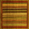 thumbnail image 1 of Ahgly Company Indoor Square Abstract Yellow Modern Area Rugs, 5' Square, 1 of 4