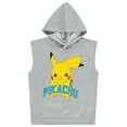 thumbnail image 4 of POKEMON Boys Pickachu Hooded Muscle T- Shirt and Shorts Clothing Set- Little and Big Boys Sizes 4-20, 4 of 9