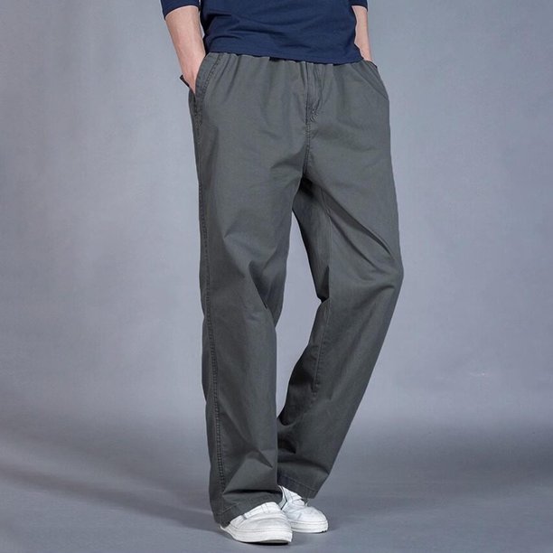 Pantalones largos estilo trabajo para hombre, de pierna recta, funcionales, informales, para exteriores, largos, para hombre