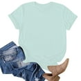 thumbnail image 4 of SXCXLSA Women's Classic Crewneck TShirt, Short Sleeve Casual Summer Tee, 4 of 5