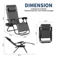 thumbnail image 3 of QinaQin Silla zero gravity para exterior con almohada y charola portavasos, reclinable y plegable, ideal para patio, playa, jardín o camping, cómoda y fácil de transportar, 3 of 7