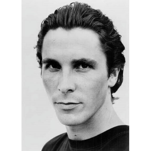 Christian Bale portrait in black t-shirt Metroland 5x7 inch photo