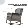 thumbnail image 5 of OC Orange-Casual Set of 2 Patio Resin Wicker Rocking Chair w/ Cushions, Outdoor Furniture Gray Cushions, 5 of 7