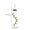 thumbnail image 4 of 1pc Campana de Viento Nueva Luna Luz Solar para Exterior Patio Lámpara de Jardín Hueca Estilo Vintage Europeo Colgante de Campana de Viento de Luna Luz Decorativa de Ambiente Paisajístico Luz Solar, 4 of 7