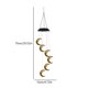 thumbnail image 4 of 1pc Campana de Viento Nueva Luna Luz Solar para Exterior Patio Lámpara de Jardín Hueca Estilo Vintage Europeo Colgante de Campana de Viento de Luna Luz Decorativa de Ambiente Paisajístico Luz Solar, 4 of 7