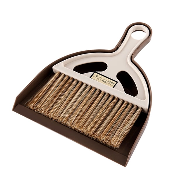 Mini recogedor de polvo y cepillo para el hogar, kit de escoba y recogedor, cepillo de limpieza para el hogar, para uso en hoteles y restaurantes (blanco)