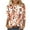 Orange Tops for Women_g, variant on CYMMPU Women's Casual Floral Printed Flowy Blouse 3/4 Length Sleeve Tunic Tops Basic Tees Crewneck Business Work Blouses Shirts Summer Fall 2025 Clothes White XXXL