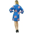 thumbnail image 4 of Bimba Robe de Demoiselle d'Honneur en Georgette Bleue à Imprimé Floral pour Femme, Couvre-Maillot Wrap-20, 4 of 10