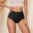 thumbnail image 2 of VBEWZET Seamless High‑Rise Ladies Briefs, Thin Ice‑Silk No‑Show Daily‑Wear Triangle Panties Black S, 2 of 4