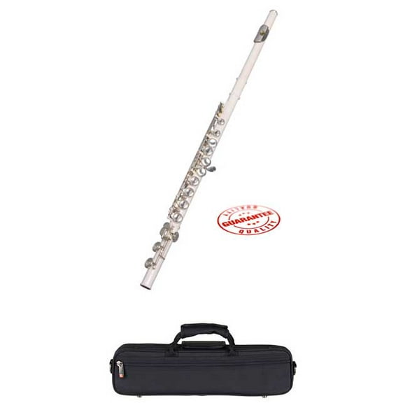 Hawk WD-F113-WT Closed Hole C Flute with Case, White
