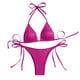 thumbnail image 4 of Tankini para mujer, bikini liso sin espalda, de dos piezas, estilo vendaje, para playa, dos piezas, tankini, 2 piezas, 4 of 9
