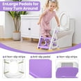 thumbnail image 5 of Primlect Potty Training Toilet Seat, 2 in 1 with Ladder, Adjustable Height ,for Ages 1-3, Purple, 5 of 8