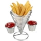 thumbnail image 5 of Patatas Fritas, Canasta de Patatas Peque?as con Dise?o de Cono con Portavasos para Salsa, Vajilla para Presentación de Alimentos, Utilizado para contener Bocadillos/Filete de P Cocina Octpeak NO, 5 of 7
