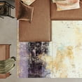 thumbnail image 6 of Aubergine II Washable Abstract Art Area Rug size 8'x10', Power-loomed, Heavenly Softness with Non-Slipping Backing, 6 of 7