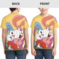 thumbnail image 3 of Tiny Toons Looniversity Cartoon Teen T-Shirt Crewneck Short Sleeve Double-Sided Print Summer Tee Shirts Top For Youth Boys Girls Children Medium, 3 of 7