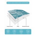 thumbnail image 4 of Twin Quilt Bedding Set, Teal Coastal Reversible Summer Quilt 3 Pieces, Summer Ocean Sea Waves Starfish Corals Lightweight Bedspreads Coverlets with 2 Pillow Shams for All Seasons, 4 of 5